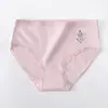 Novo Estilo Simples Algodão Puro Roupa Íntima Feminina Cintura Média Levanta Bumbum Estilo Japonês Menina Respirável Tamanho Grande Algodão Puro Cueca