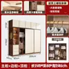 Novo guarda-roupa de portas de correr estilo moderno para quarto principal com armário superior e nichos abertos, armário de armazenamento de grande capacidade para uso doméstico