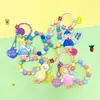Pulseira Fofa de Contas Figurinha de Pato Pequeno Chaveiro de Carro Criativo Corrente de Contas Coloridas Contas com Letras de Coração Pingente de Bolsa