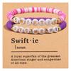 Nuevo Pulsera de Inspiración Taylor Transfronteriza Traje Swiftie Eras Pulsera de Amistad con Letras Inglesas Joyería de Arcilla Suave