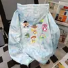 Moletom com Capuz Estampado de Desenho Animado Toy Story Americano Feminino Outono e Inverno 2025 Tie-Dye Casual Divertido Top para Estudante