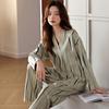 Pijama feminina atacado transfronteiriço primavera e outono novo algodão imitação manga comprida senso de alta qualidade doce casual fofo roupa de casa terno