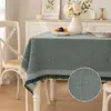 2026 Nuevo Modelo Mantel de Gasa de Algodón Su para Atmósfera de Foto, Mantel a Prueba de Polvo para Mesa de Comedor, Cubierta Decorativa Rectangular para Mesa de Café, Tapete Antideslizante