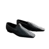 6612-2 Zapatos Mocasines de Cuatro Estaciones con Patrón Tejido y Punta Puntiaguda de Piel Suave Cómodos sin Cordones Zapatos de Talla Grande para Mujer para Exportación