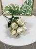 Ramo de 7 rosas búlgaras de simulación de flores para decoración del hogar, hotel, fábrica suave, ventas directas