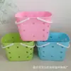 Cesta de banho portátil de plástico cesta de armazenamento para lavagem de banheiro cesta de armazenamento oca de plástico cesta de armazenamento portátil cesta de banho