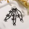Ropa Borla Larga Cuentas de Arroz Vid Vidriera Parche de Tela DIY Pendientes de Borla Elegantes Accesorios para el Cabello Accesorios de Broche
