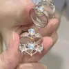 Un par de anillos de amantes tamaño ajustable chica cool y hot ángel y diablo novias pero realmente lindo regalo de cumpleaños