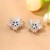 Moda Coreana Nuevos Pendientes de Estrella de Mar con Circonita Blanca y Azul para Mujer, Elegantes de Alta Gama Estilo Ins, Pendientes de Estrella Versátiles al por Mayor