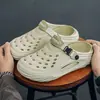 Zapatos con Agujeros para Hombre Verano Ropa Exterior Zapatos de Jardín Sandalias de Punta Cerrada Estilo Deportivo Casual Suela Gruesa Tallas Grandes Pantuflas