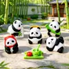 Nova Série Panda Floresta de Bambu Estilo Chinês Artesanato em Resina Decoração de Mesa Estilo Cura Sala de Chá Decoração de Mesa Resina Atacado