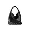 Bolsas Tejidas Hechas a Mano Transfronterizas para Mujer, Bolso Cubo de Hombro de Gran Capacidad, Bolso Tote Versátil para el Día a Día, Set de Bolsas Tejidas Madre e Hija