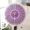 Ventilador pequeño todo incluido Cubierta Motor Escritorio Juego de 2 piezas Base Cubierta de ventilador a prueba de polvo Tela de encaje Cubierta a prueba de polvo
