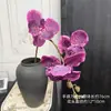 Flores artificiales con un toque de alta gama, orquídeas Bandai, para decoración del hogar, mesa de comedor de lujo ligero y decoración de entrada, y ramos de boda