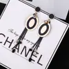 Aretes Dorados Estilo Coreano Minimalistas Geométricos Versátiles de Cadena con Pedrería para Mujer