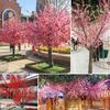 Simulación de Rama de Flor de Durazno Árbol de Flor de Durazno Falso Flor de Ciruelo Flor Falsa Decoración de Boda Flor Planta de Simulación Flor Exterior Jardinería