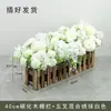 Cerca de Madeira Flor Artificial de Plástico em Vaso Ornamento, Canto