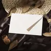 Envelope com textura de linho e aba longa, colorido, simples, estilo ocidental, conjunto de papelaria inspirado em vintage, incluindo selo de cera e papel de carta