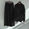 2026 Conjunto de Dos Piezas Retro de Algodón y Lino para Mujer Tallas Grandes con Pantalones Sueltos de Cintura Alta