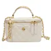 Bolso de Moda de Alta Gama Rombo Estilo Coreano Ins Portátil Estilo Chanel Bolso Cuadrado Pequeño Bolso de Hombro para Mujer Verano 2024