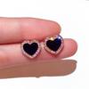 Pendientes de plata 925 con circonitas de amor que combinan con todo para mujer, 2021, nuevos y modernos pendientes coreanos sencillos de viento frío para mujer.