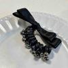 Dulce Moda Lazo Perla Línea Telefónica Anillo para el Cabello Cuerda para el Cabello para Mujer Sentido Alto Cola de Caballo Burbuja Trenzado de Cabello Artefacto Cuerda para la Cabeza