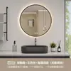 Marco de aleación de aluminio transfronterizo Espejo redondo Espejo luminoso Montaje en pared para baño Espejo de baño inteligente Espejo de maquillaje Personalizado