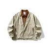 Ru Meng Marca de Moda Retro Americana Chaqueta de Trabajo Falsa de Dos Piezas para Hombre Otoño Silueta Holgada Versátil Casual para Pareja Ropa de Abrigo