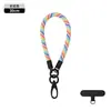 Cordón para Cámara de Teléfono Móvil Antirrobo Trenzado Corto de Color Contrastante Cadena para Colgar en Funda de Teléfono Móvil Universal Versátil Cuerda Fuerte para Muñeca Anticaída