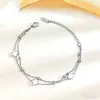 Acero de Titanio CompletoVenta al por mayor transfronteriza de Nuevo Lujo Ligero Chapado en Oro de 18 Quilates No se decolora Elegante Collar de Alta Gama Estilo Ins para Mujer