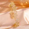 RAKOL Moda Luxo Leve Cobre Incrustado Zircônia Trevo de Quatro Folhas Aberto Ajustável Pulseira Feminina Nicho Toque de Alto Padrão Joia de Mão