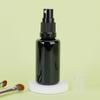 Suministro de fábrica botella de aceite negra botella de amatista negra europea botella de esencia de 100 ml botella con gotero botella de vidrio