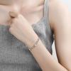 Suministro directo de fábrica Pulsera de frijol rojo y amatista para apartamento de amor coreano Forma creativa coreana Microdiamante Pulsera para mujer