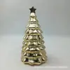 Árbol de Navidad de Cerámica Más Vendido Adornos de Ciervo Electrochapados Decoración Creativa de Escritorio Manualidades para el Hogar Modelos Más Vendidos de Exportación Europea y Americana