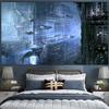 Cyberpunk cyberpunk 2077 fondo tela colgante bar ins decoración escena nocturna póster dormitorio tapiz pintura mural