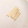 Palitos para Orejas Chapados en Oro de 14K que Conservan el Color, Palitos para Orejas, Tubos Largos Cuadrados de Cobre Chapados en Oro Real Colgantes, Aretes de Collar Hechos a Mano, Colgantes, Materiales para DIY