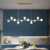 Lámparas Nórdicas, Lámparas de Sala de Estar de Lujo Ligero, Lámparas Largas para Mesa de Comedor y Barra, Candelabros Minimalistas para Restaurante, Iluminación Moderna Simple Creativa