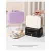 Bolsa de Maquillaje de Viaje, Bolsa de Almacenamiento de Gran Capacidad, Bolsa Portátil para Realzar la Belleza, Bolso de Cuero Multicapa Ligero para Cosméticos
