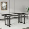 Mesa de centro de arte en hierro patas de mesa marco de mesa soporte losa de roca de mármol mesa de comedor vidrio tablero grande patas rectangulares patas de mesa