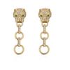 Aogu Nicho Luxo Acessível Banhado a Cobre Ouro 18K Brincos de Animais Moda Personalizada Brincos de Zircônia de Leopardo Produto Quente Transfronteiriço