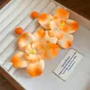 Pendientes con Colgante de Flor de Tejido de Rafia Aguja de Plata Estilo Vacaciones en la Costa Pendientes Elegantes Pendientes de Moda Versátiles para Sesiones de Fotos