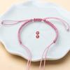 Pulseira de corda vermelha pura tecida à mão, nó plano, corda de mão, corda de mão semiacabada para Ben Ming Nian, pulseira para amantes de homens e mulheres, atacado