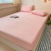 Manta de Cama de Terciopelo de Leche Color Sólido Simple Clase A Cubierta Protectora de Colchón Cubrecama de Felpa Cálido Otoño e Invierno para una Persona