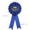 Europa e Estados Unidos novo distintivo de festa de aniversário masculino azul dourado preto dourado Rei do Aniversário distintivo de lapela atacado