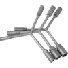 Chave de soquete trigeminal com extensão, chave de soquete hexagonal externa, ferramenta de reparo para máquinas de carro e moto, espinha de peixe