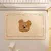 Felpudo de Baño de Dibujos Animados, Felpudo Absorbente Antideslizante de Lino para Baño, Lavamanos, Resistente a Manchas, Resistente al Desgaste, Felpudo de Fácil Cuidado