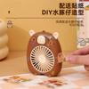 Lindo Delfín Dibujo Animado Animal Mini Ventilador Portátil de Mano Carga USB con Cordón Ventilador Eléctrico de Tres Velocidades