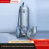 Bomba de esgoto submersível antientupimento de lama 304, bomba elétrica de corte de esgoto totalmente em aço inoxidável