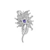 Broche Flor de Strass para Indústria Pesada Pinos de Zircônia de Alta Qualidade Acessório Elegante para Casaco Corsage Versátil e Moderno para Mulheres Transfronteiriço
