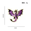 Broche Original Transfronterizo Más Vendido Dragón Occidental Volador Pintado Insignia Metálica de Aceite de Goteo Multicolor Accesorios para Ropa Estilo Oscuro